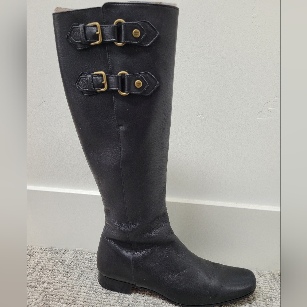 Vero Cuoio, Emma Hope, Black Boots with Buckle Detail, Made In Italy, Sz 40